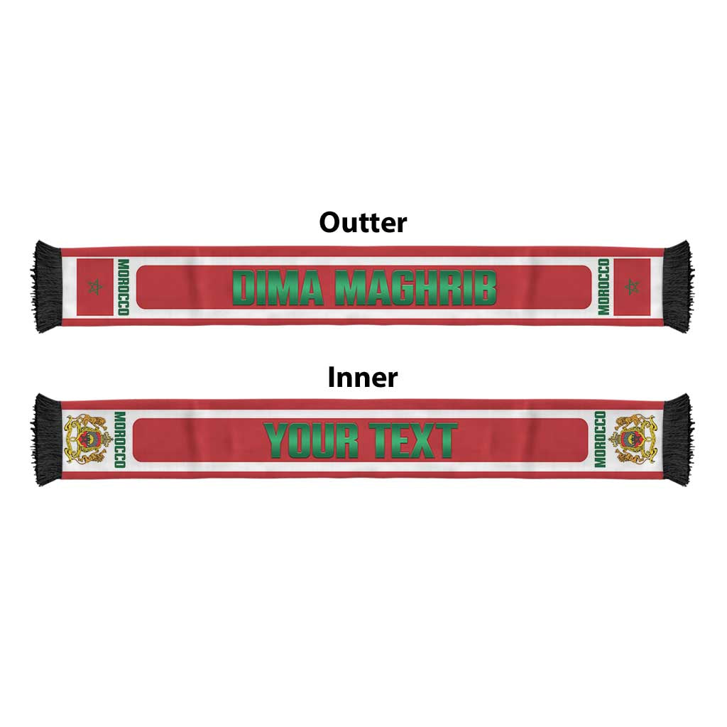 Morocco 2026 Football Personalized Soccer Scarf Go Atlas Lions Dima Maghrib
