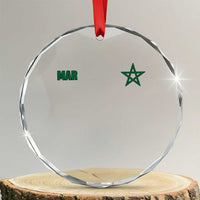 Morocco Crystal Glass Ornament Green Star Minimalist Patriotic Pride Gift for Proud Moroccan