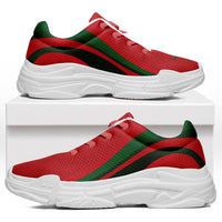 Morocco Football Chunky Sneakers Flag-Inspired Curve Style