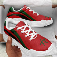 Morocco Football Chunky Sneakers Flag-Inspired Curve Style