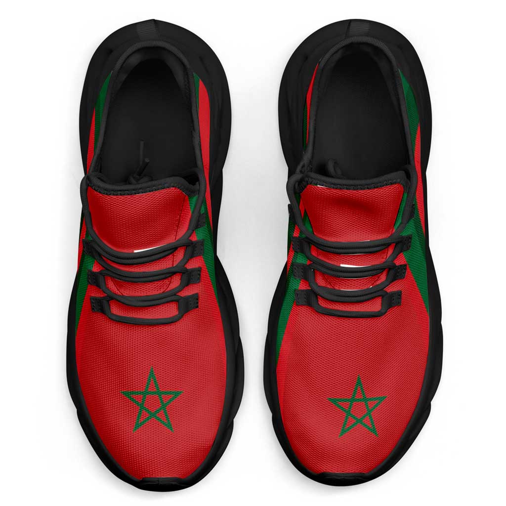 Morocco Football Clunky Sneakers Flag-Inspired Curve Style