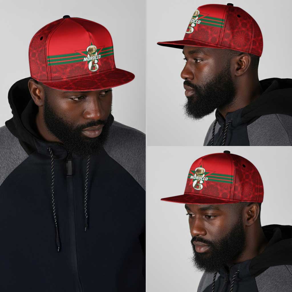 Morocco Football Snapback Cap 2026 Come On Atlas Lions - Wonder Print Shop
