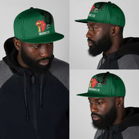 Morocco Football Snapback Cap Atlas Lions Champions African Green Islamic Pattern