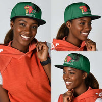 Morocco Football Snapback Cap Atlas Lions Champions African Green Islamic Pattern