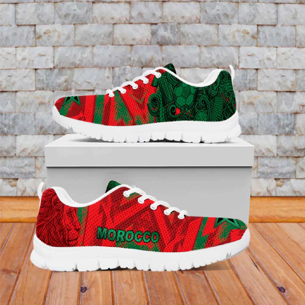 Morocco Football Sneakers Pentagram Red Lion African