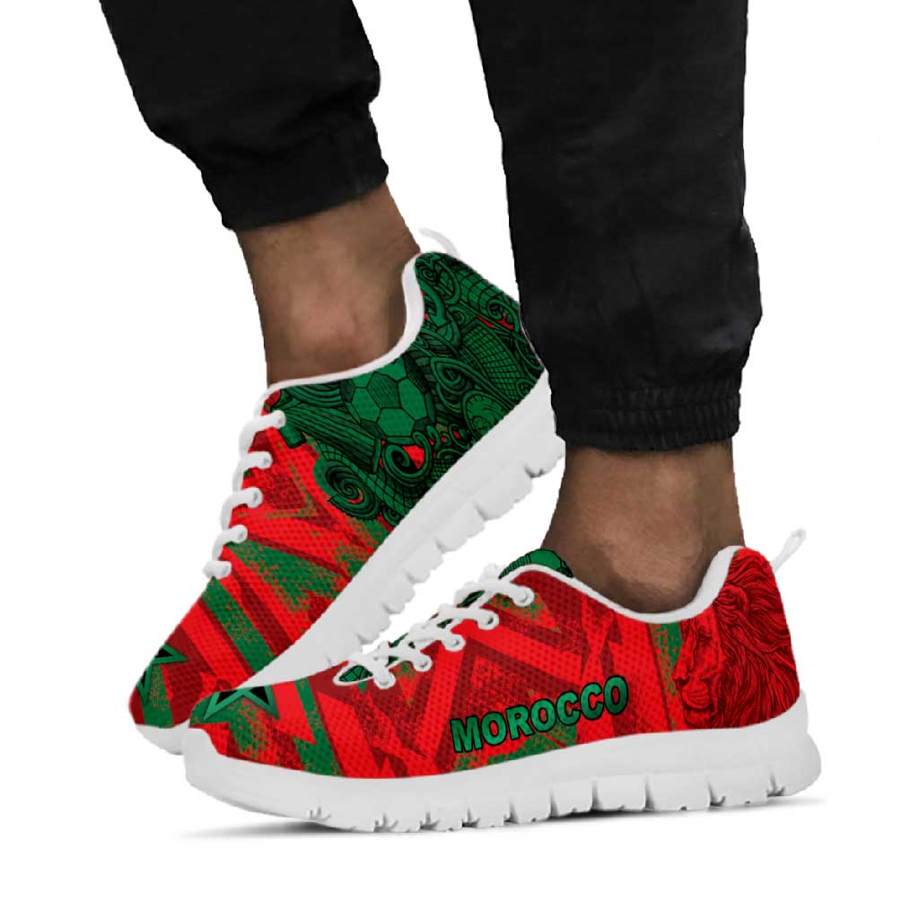 Morocco Football Sneakers Pentagram Red Lion African