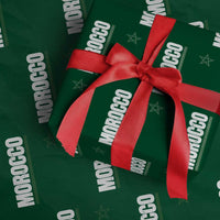 Morocco Green Star Flag Patriotic Moroccan Pride Wrapping Paper Roll