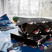 Morocco Soccer Wrapping Paper Roll Funny Goose Wearing Moroccan Flag Patriotic Football Fan Graphic