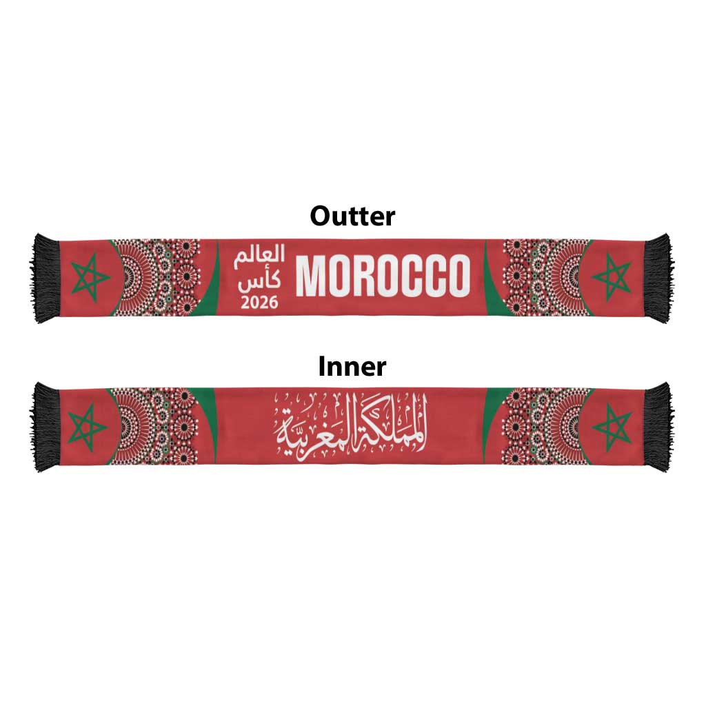 Morocco Yalla Vamos 2026 Soccer Scarf Zellige Mosaic Edition