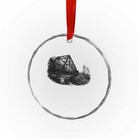 Mother Road Adventure Graphic Crystal Glass Ornament Vintage Route Highway 66 Bridge