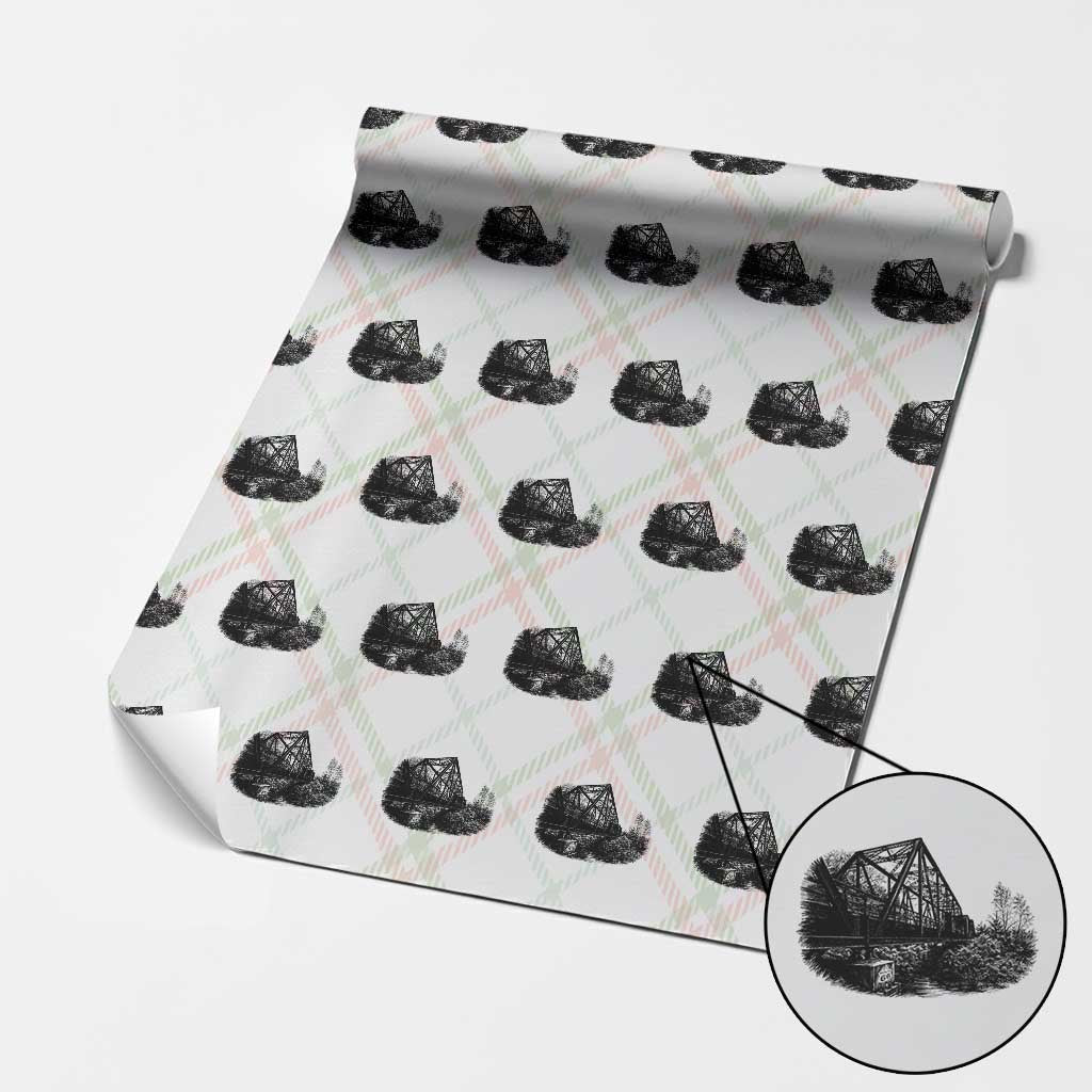 Mother Road Adventure Graphic Wrapping Paper Roll Vintage Route Highway 66 Bridge