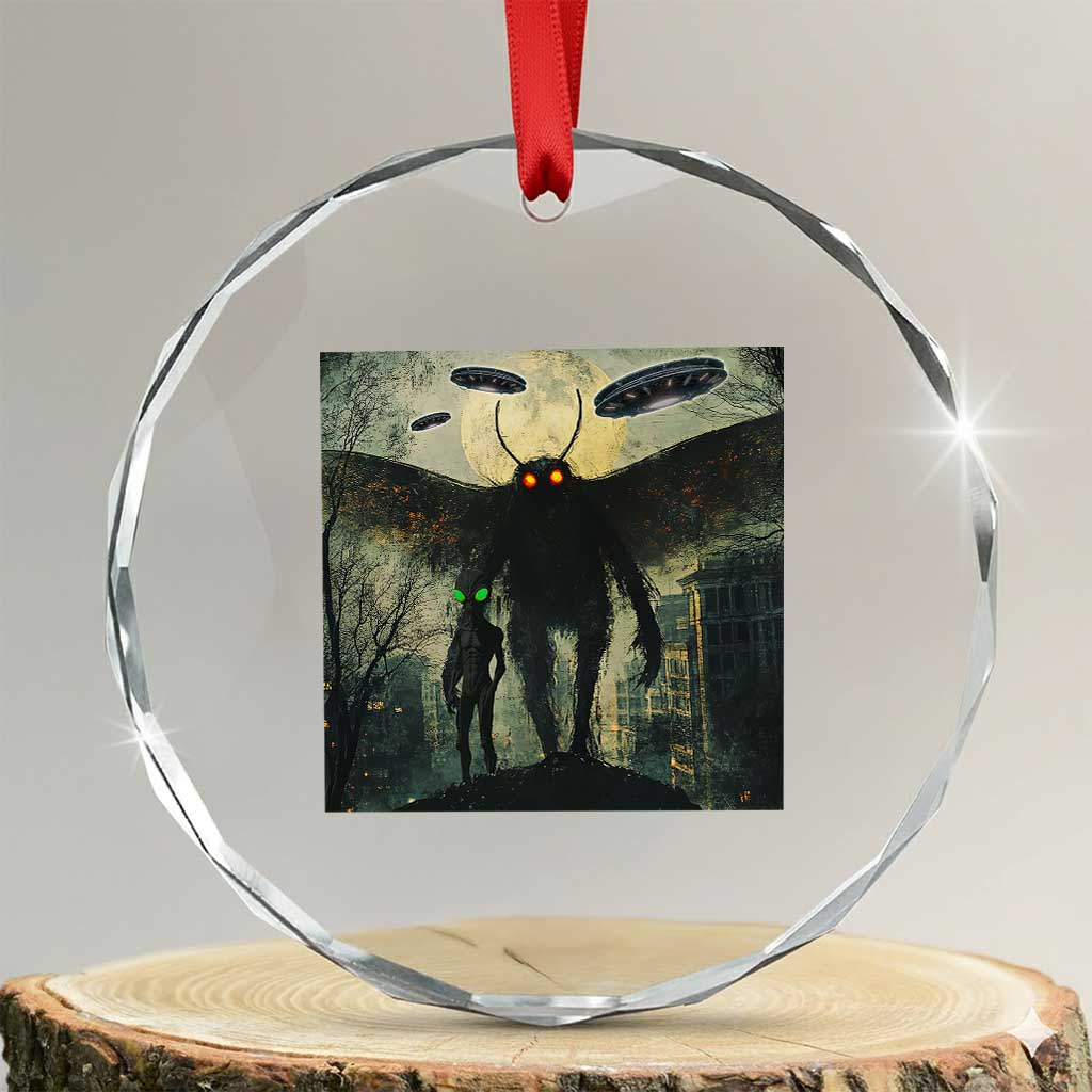 Mothman Aliens Crystal Glass Ornament Funny Cryptid Alien UFO TS10