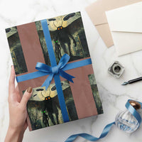 Mothman Aliens Wrapping Paper Roll Funny Cryptid Alien UFO - Wonder Print Shop
