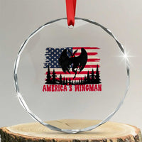 Mothman Americas Wingman Crystal Glass Ornament Funny Patriotic Cryptid