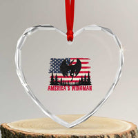 Mothman Americas Wingman Heart Crystal Glass Ornament Funny Patriotic Cryptid