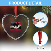Mothman Americas Wingman Heart Crystal Glass Ornament Funny Patriotic Cryptid