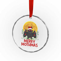 Mothman Christmas Crystal Glass Ornament Funny Merry Mothmas Cryptid Xmas Santa TS02
