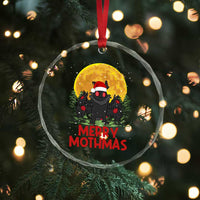Mothman Christmas Crystal Glass Ornament Funny Merry Mothmas Cryptid Xmas Santa TS02