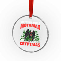 Mothman Christmas Crystal Glass Ornament We Wish You A Mothman Cryptmas Cryptid Cryptidcore TS02
