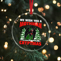 Mothman Christmas Crystal Glass Ornament We Wish You A Mothman Cryptmas Cryptid Cryptidcore TS02