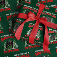 Mothman Christmas Wrapping Paper Roll We Wish You A Mothman Cryptmas Cryptid Cryptidcore