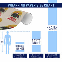 Mothman Christmas Wrapping Paper Roll Funny Merry Mothmas Cryptid Xmas Santa