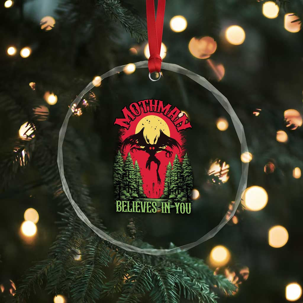 Mothman Crystal Glass Ornament Believes In You Cryptid Cryptozoology TS02
