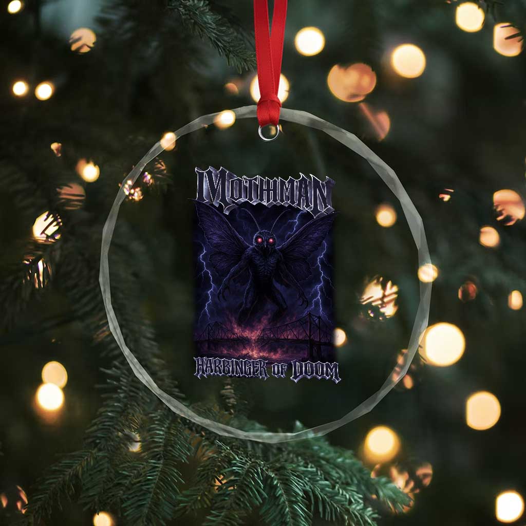 Mothman Crystal Glass Ornament Black Bridge Folk Horror Cryptid Fan