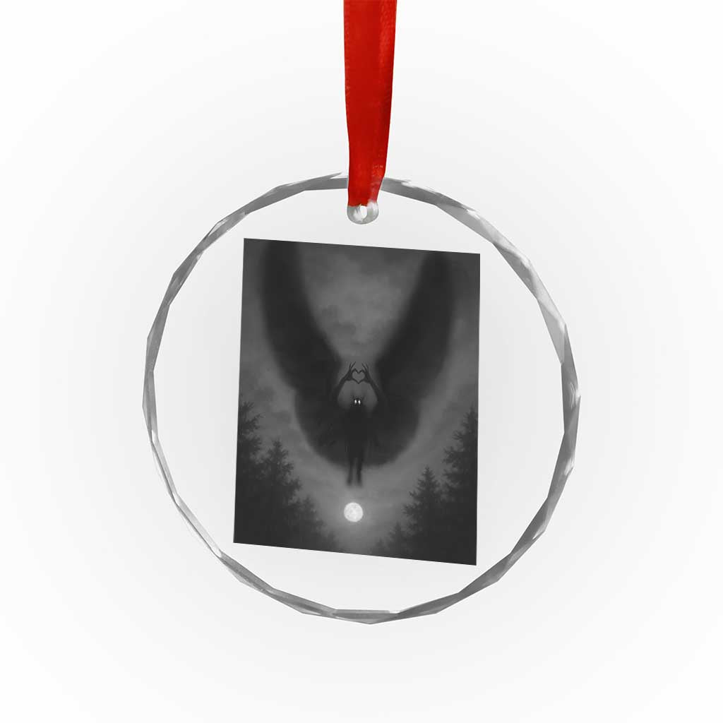 Mothman Crystal Glass Ornament Horror Poster Halloween Cryptid Lover TS10