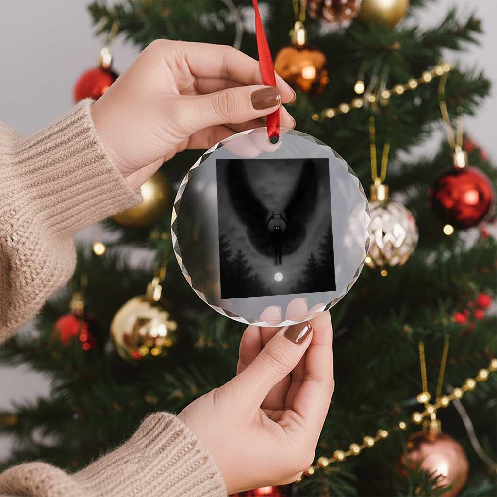 Mothman Crystal Glass Ornament Horror Poster Halloween Cryptid Lover TS10