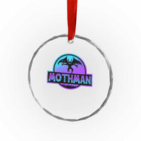 Mothman Crystal Glass Ornament Retro Neon Cryptid Paranormal Horror Monster TS10
