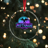 Mothman Crystal Glass Ornament Retro Neon Cryptid Paranormal Horror Monster TS10