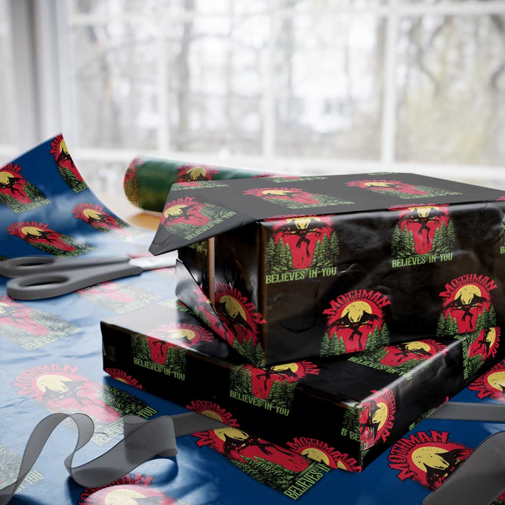 Mothman Wrapping Paper Roll Believes In You Cryptid Cryptozoology
