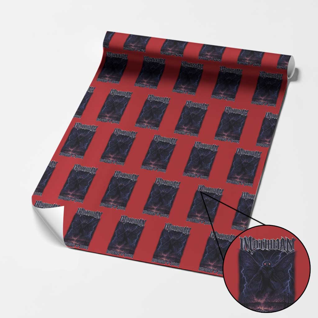 Mothman Wrapping Paper Roll Black Bridge Folk Horror Cryptid Fan