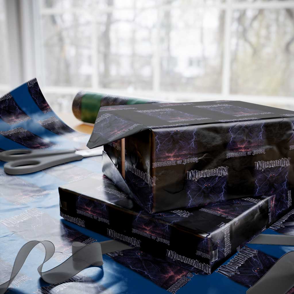 Mothman Wrapping Paper Roll Black Bridge Folk Horror Cryptid Fan