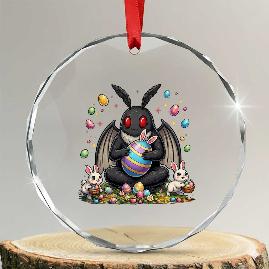 Mothman Easter Bunny Crystal Glass Ornament Funny West Virginia Cryptid Lover Gift