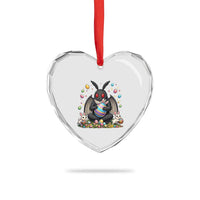 Mothman Easter Bunny Heart Crystal Glass Ornament Funny West Virginia Cryptid Lover Gift