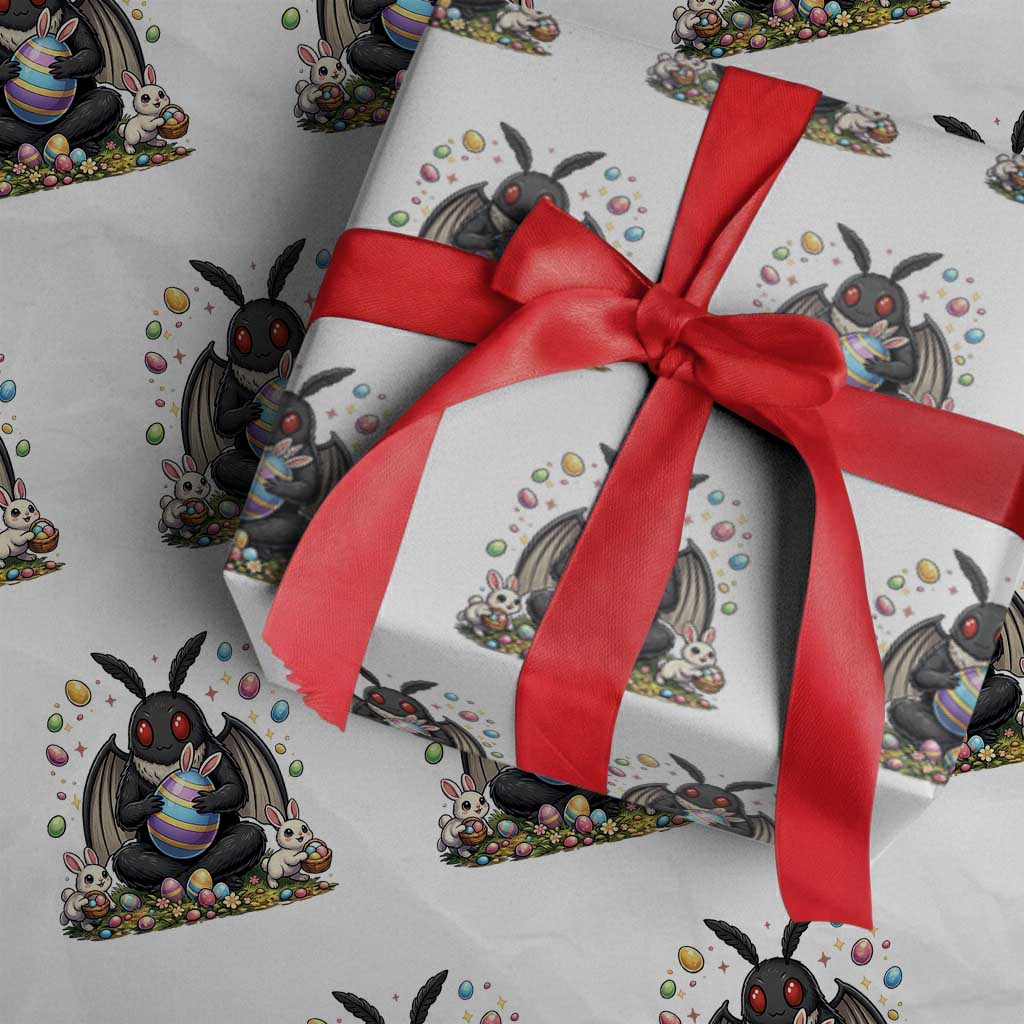 Mothman Easter Bunny Wrapping Paper Roll Funny West Virginia Cryptid Lover Gift