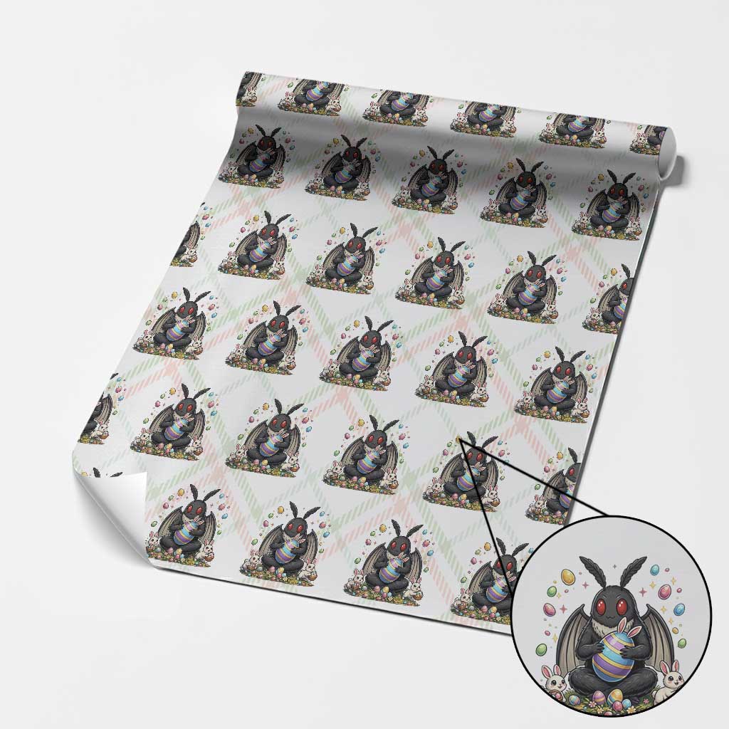 Mothman Easter Bunny Wrapping Paper Roll Funny West Virginia Cryptid Lover Gift