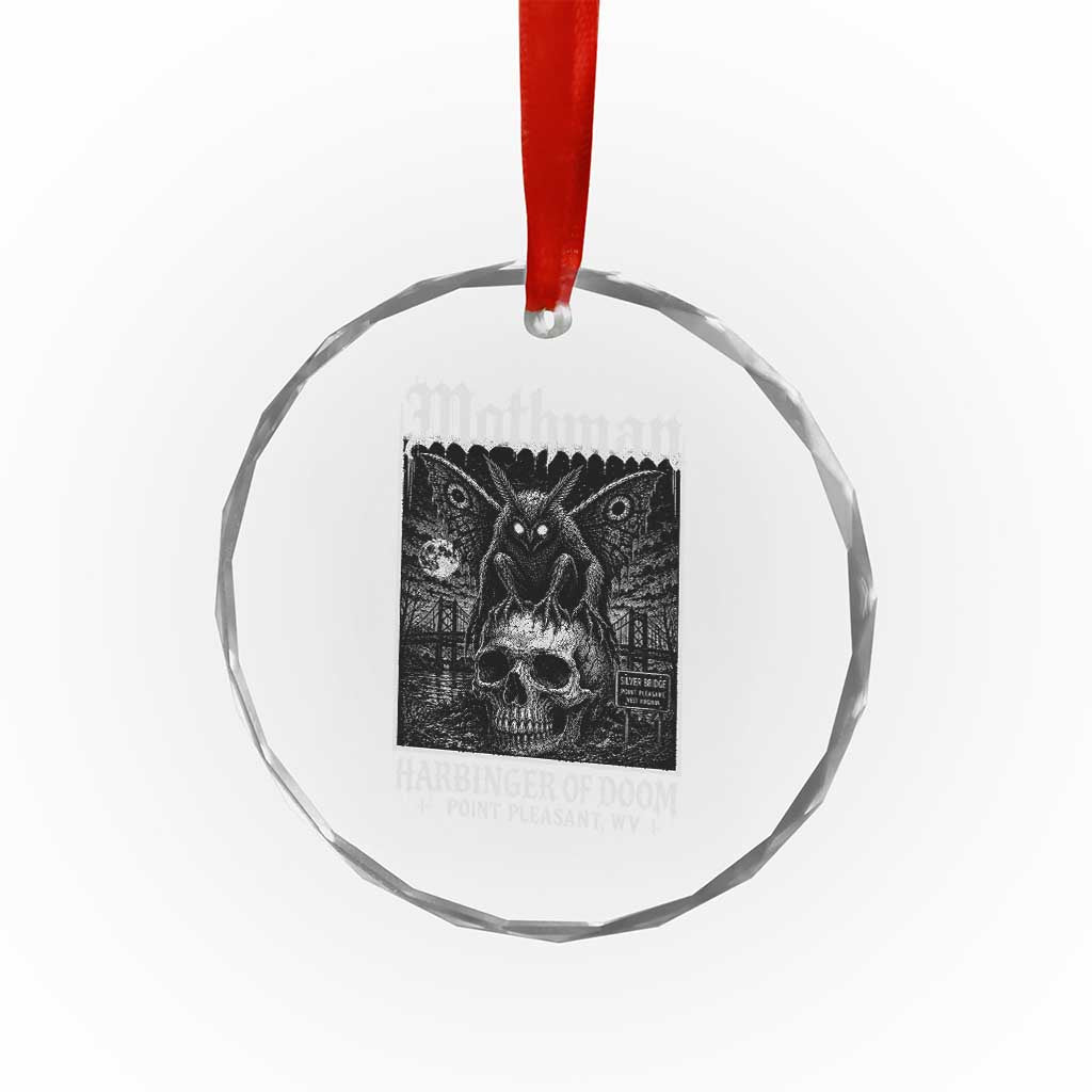 Mothman Harbinger of Doom Point Pleasant WV Crystal Glass Ornament Gothic Horror Cryptid Creature