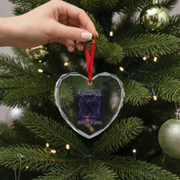 Mothman Heart Crystal Glass Ornament Black Bridge Folk Horror Cryptid Fan
