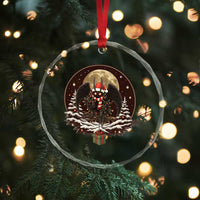 Mothman In Christmas Night Crystal Glass Ornament Funny Cryptid Gift TS12