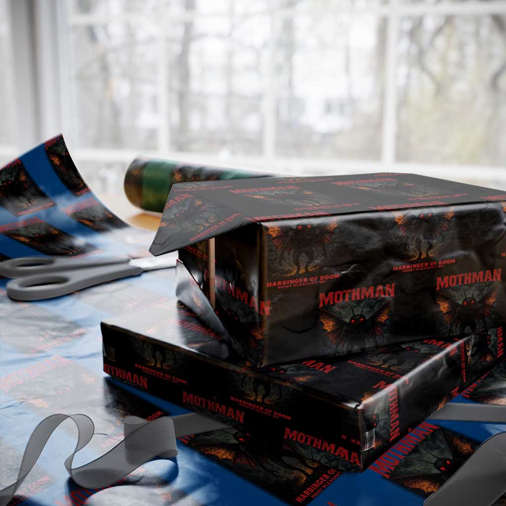 Mothman Wrapping Paper Roll Horror Harbinger of Doom Urban Myth Cryptid Creature - Wonder Print Shop