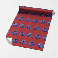 Mothman Wrapping Paper Roll Retro Neon Cryptid Paranormal Horror Monster - Wonder Print Shop