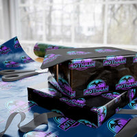Mothman Wrapping Paper Roll Retro Neon Cryptid Paranormal Horror Monster - Wonder Print Shop