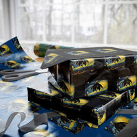 Mothman Wrapping Paper Roll Starry Night Van Gogh Cryptid Lover - Wonder Print Shop