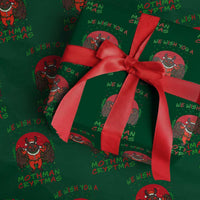 Mothman Xmas Wrapping Paper Roll We Wish You A Mothman Cryptmas Funny Xmas Gift - Wonder Print Shop