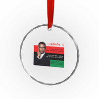Motivational Malcolm X Quote Crystal Glass Ornament Black History Month Gift - Wonder Print Shop
