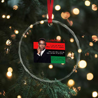 Motivational Malcolm X Quote Crystal Glass Ornament Black History Month Gift - Wonder Print Shop