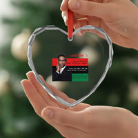 Motivational Malcolm X Quote Heart Crystal Glass Ornament Black History Month Gift - Wonder Print Shop